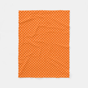 Oranje Polka Dots Fleece Blanket Deken