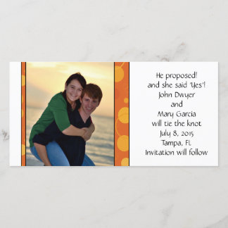 Oranje Polka Dots Sla de datum op Save The Date