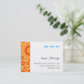 ORANJE POLKA DOTS - VISITEKAARTJE CHUBBY (Staand voorkant)