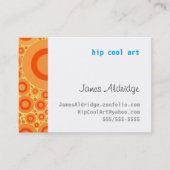 ORANJE POLKA DOTS - VISITEKAARTJE CHUBBY (Voorkant)