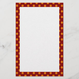 Oranje Polka gestippelde briefpapier