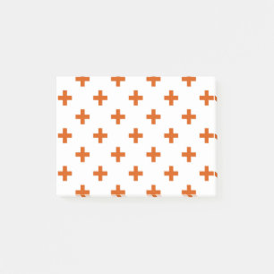 Oranje polka kruist wit post-it® notes