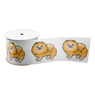 Oranje Pomeranian Lieve Cartoon Hond Lint