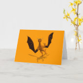 Oranje pomkin Dragon Kaart (Gele Bloem)