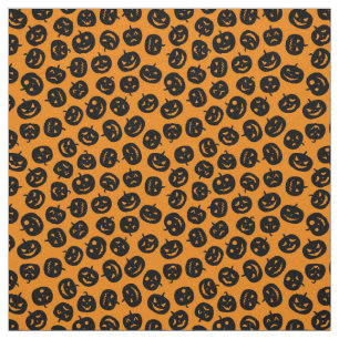 Oranje pomkin Happy Halloween Modern Fabric Stof