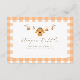 Oranje Pompoen Baby Raffle Enclosure Kaart 3.5x5