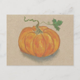 Oranje pompoen briefkaart