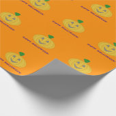 Oranje pompoen cadeaupapier (Hoek)