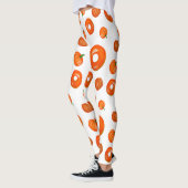 Oranje pompoen donuts grafische Leggings (Links)