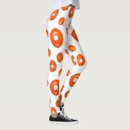 Oranje pompoen donuts grafische Leggings