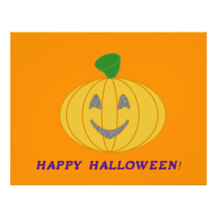 Oranje pompoen foto afdruk