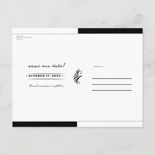 Oranje Pompoen Halloween Herfst Foto Save the Date Aankondigingskaart (Achterkant)