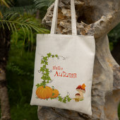 Oranje pompoen herfst Canvas tas
