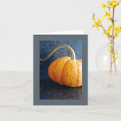 Oranje Pompoen Lege Notecard Kaart (Gele Bloem)