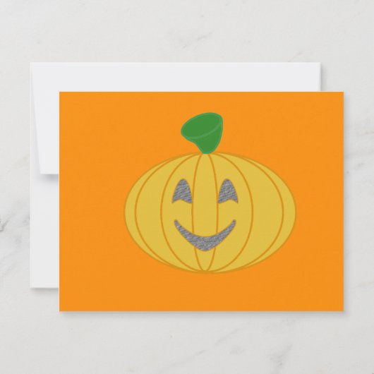 Oranje pompoen notitiekaartje (Achterkant)