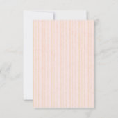 Oranje pompoen op roze en goudstapes save the date (Achterkant)