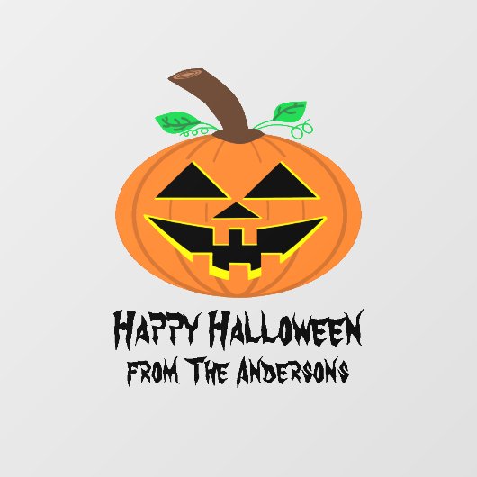 Oranje pompoen venster vastklampen raamsticker (Vel)