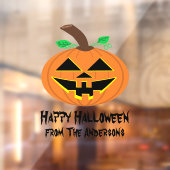 Oranje pompoen venster vastklampen raamsticker (Vel 2)