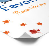 Oranje pompoen vrachtwagenchauffeur Waterverf Poster (Hoek)