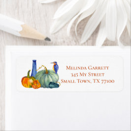 Oranje pompoenen Happy Herfst Boerderij Eigen labe Etiket