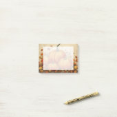 Oranje pompoenen Rustic Autumn Post-it® Notes (Op bureau)
