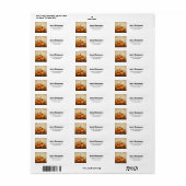 Oranje pompoenen rustieke herfstadres etiket (Full Sheet)