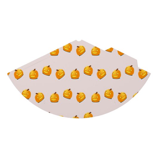Oranje pompoenkoppatroon feesthoedjes (Voorkant)