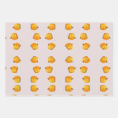 Oranje pompoenkoppatroon inpakpapier vel (Voorkant)