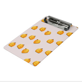 Oranje pompoenkoppatroon mini klembord