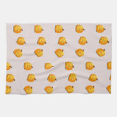 Oranje pompoenkoppatroon theedoek (Horizontaal)