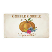 Oranje pompoenThanksgiving Gift Etiket (Voorkant)