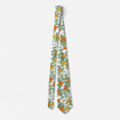 Oranje pony's en Roos Floral Wedding Stropdas (Achterkant)