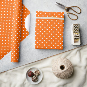 Oranje poodots wrapppapier cadeaupapier