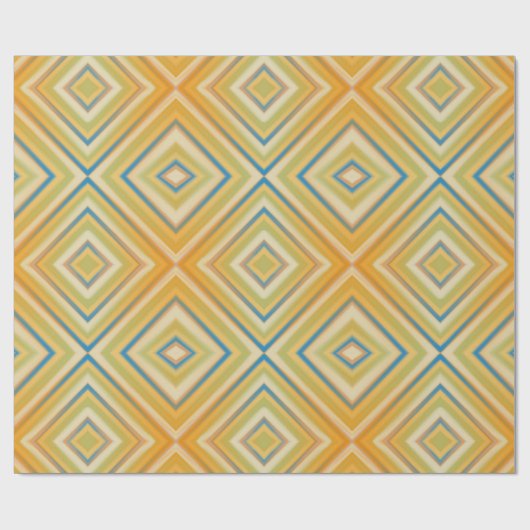 Oranje Pop Alternatief diamantpatroon Cadeaupapier (Vlak)