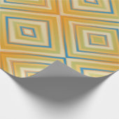 Oranje Pop Alternatief diamantpatroon Cadeaupapier (Hoek)