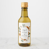 Oranje Pop het als ze Poppen Baby shower Wijn Etiket (Voorkant)