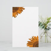 Oranje Pop zonnebloemen Briefpapier (Staand voorkant)