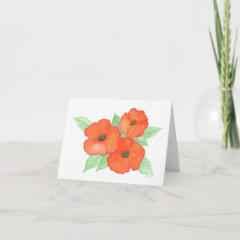 Oranje Poppies kleine notitiekaarten