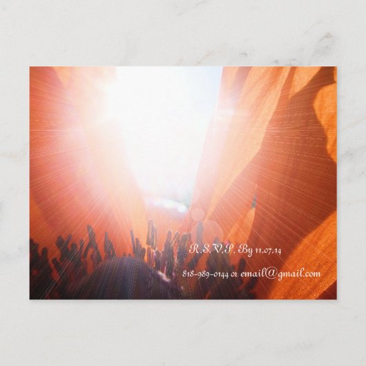 Oranje Poppy bruiloft uitnodigingen en gunsten (Achterkant)