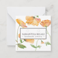 Oranje Poppy Flower Ketting Oorbellen Display