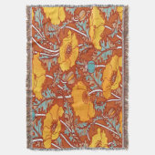 Oranje  Poppy Throw Blanket Deken (Voorkant Verticaal)