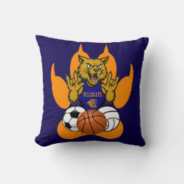Oranje poten Wildcats houden van sport Kussen