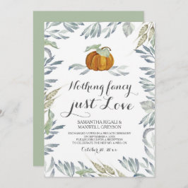 Oranje Pumpkin Greenery niets Fancy Love Kaart