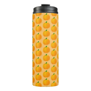 Oranje Pumpkin Halloween Pattern Thermosbeker