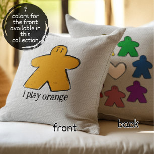 Oranje Rainbow Meeple Board Game Liefde Kussen