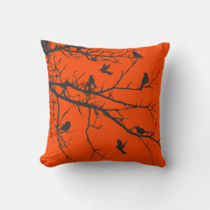 Oranje Red Silhouet Kussen
