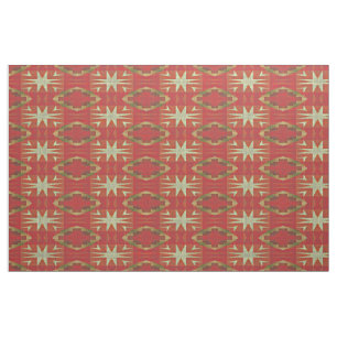 Oranje Red Taupe Beige Khaki Brown Ethnic Kijk uit Stof