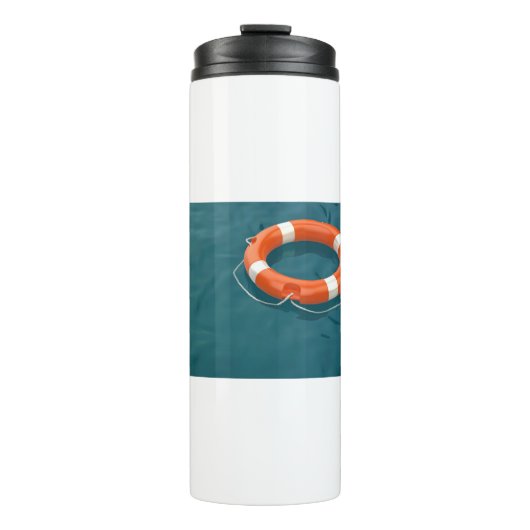 Oranje reddingsboei thermosbeker (Voorkant)