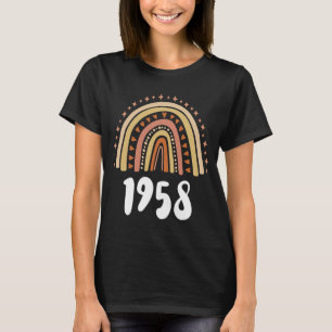 Oranje Regenboog Geboortejaar 1958 Verjaardag T-shirt
