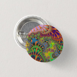 Oranje Regenboog Smelt Ronde Button 3,2 Cm